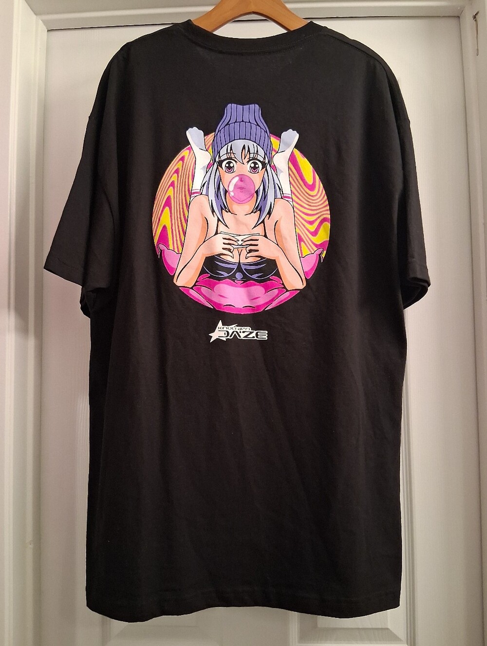 Know Bad Daze Anime T Shirt Graphic Tee Black XL
